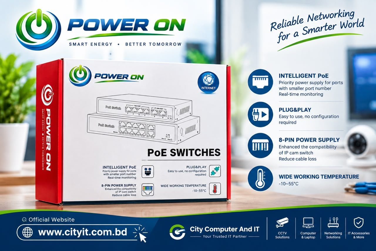 Power On 8 Port POE SWITCH 10-100Mbps # PON-8P2U
