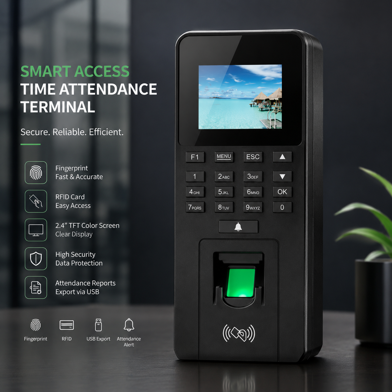 Tipsoi Prompt P40 Biometric Time Attendance & Access Control Terminal
