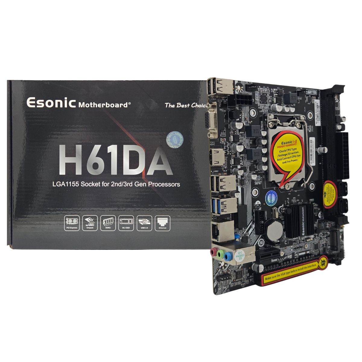 Esonic H61-DA NVMe Supported Micro ATX Motherboard